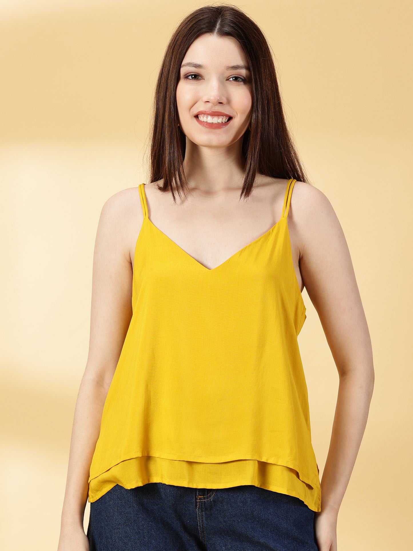 Women Yellow Modal Top