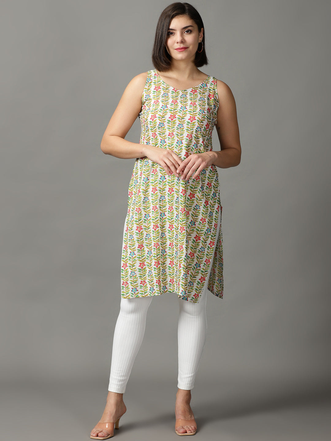 Multi Printed Cotton Kurta