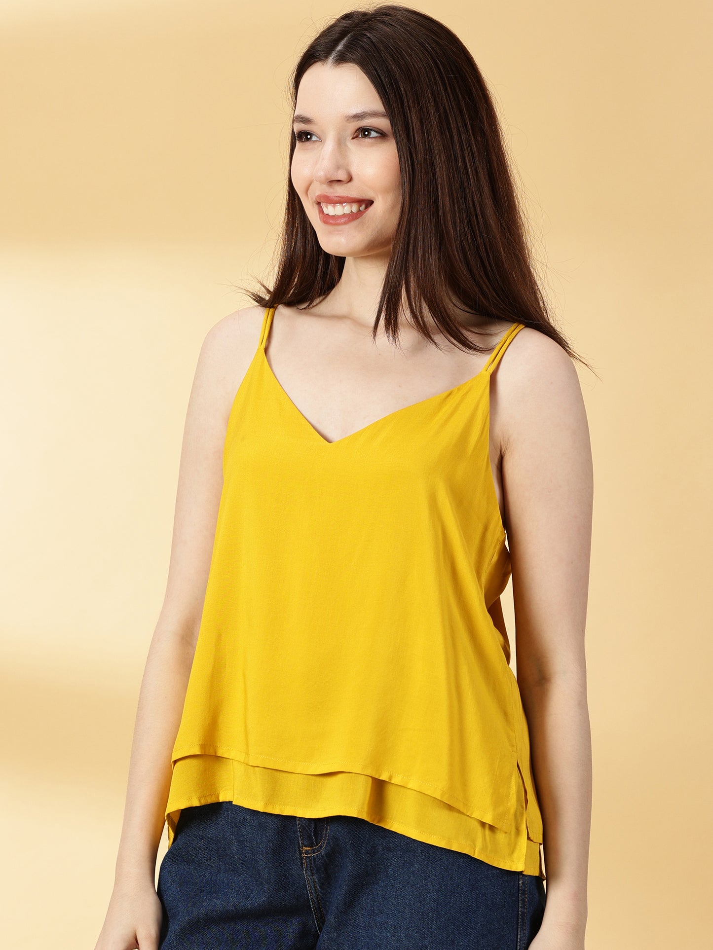 Women Yellow Modal Top