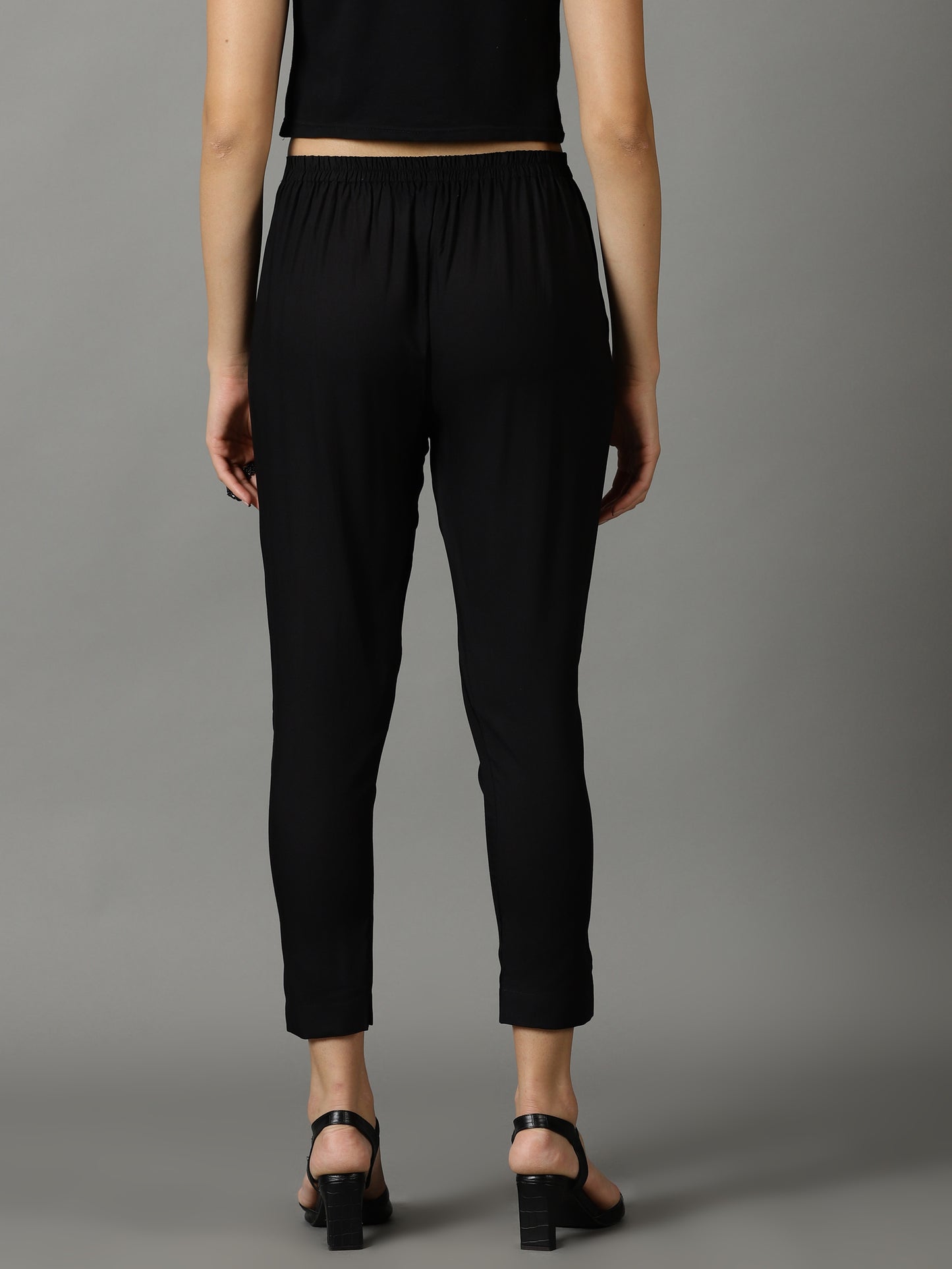 Regular Fit Women Rayon Trousers