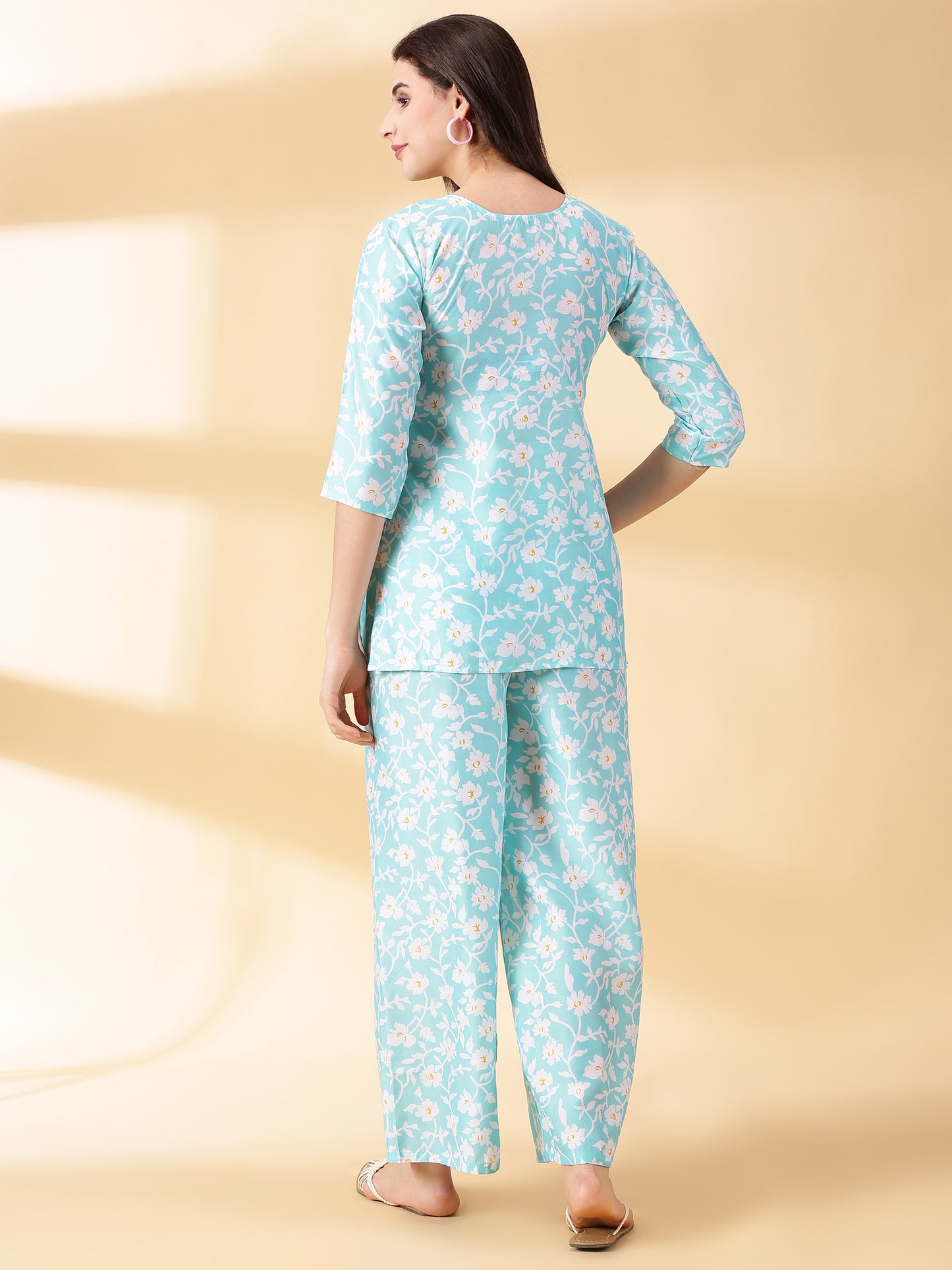 Women Cotton Mix Polyster Co-Ord-Set