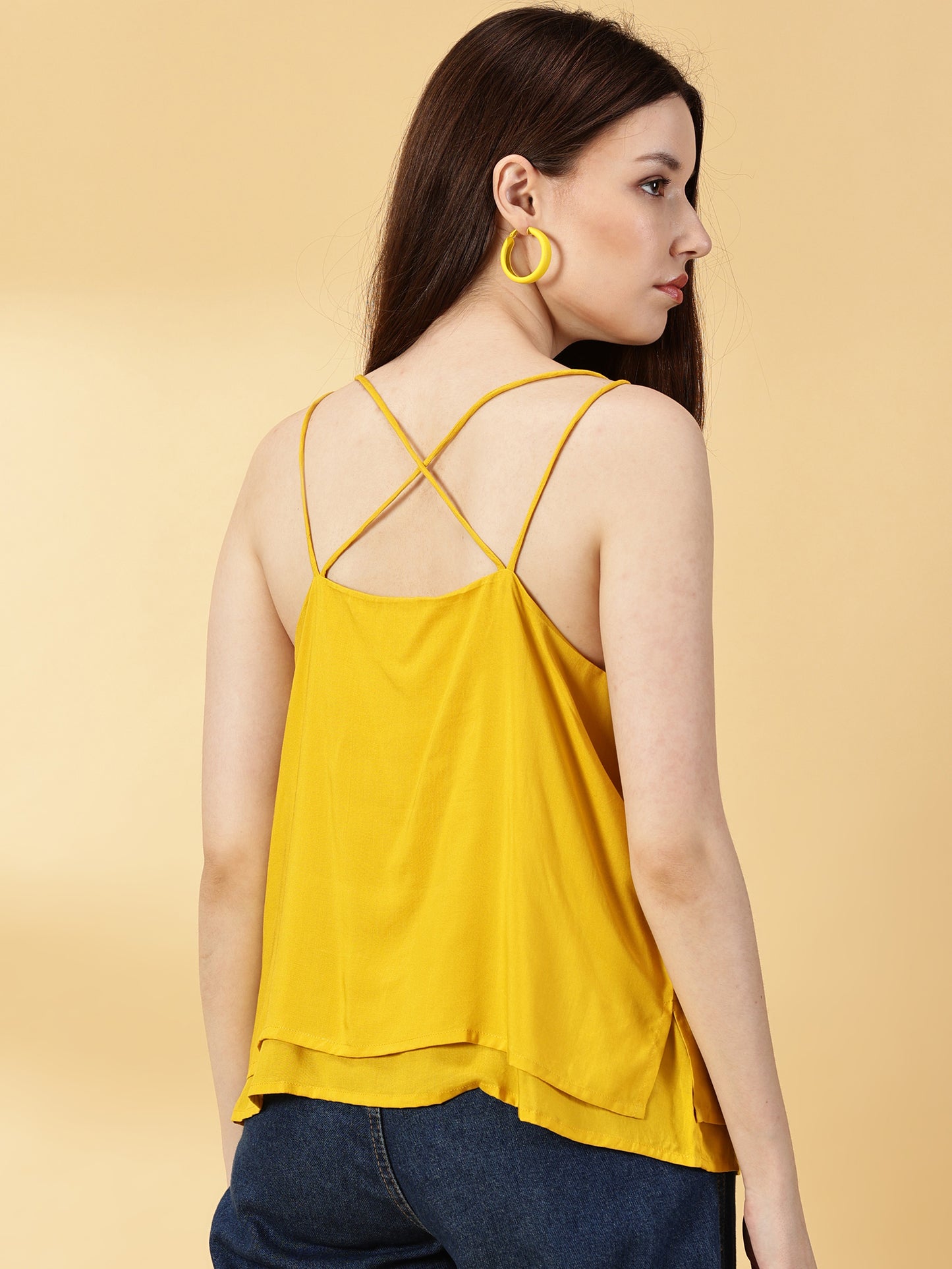 Women Yellow Modal Top