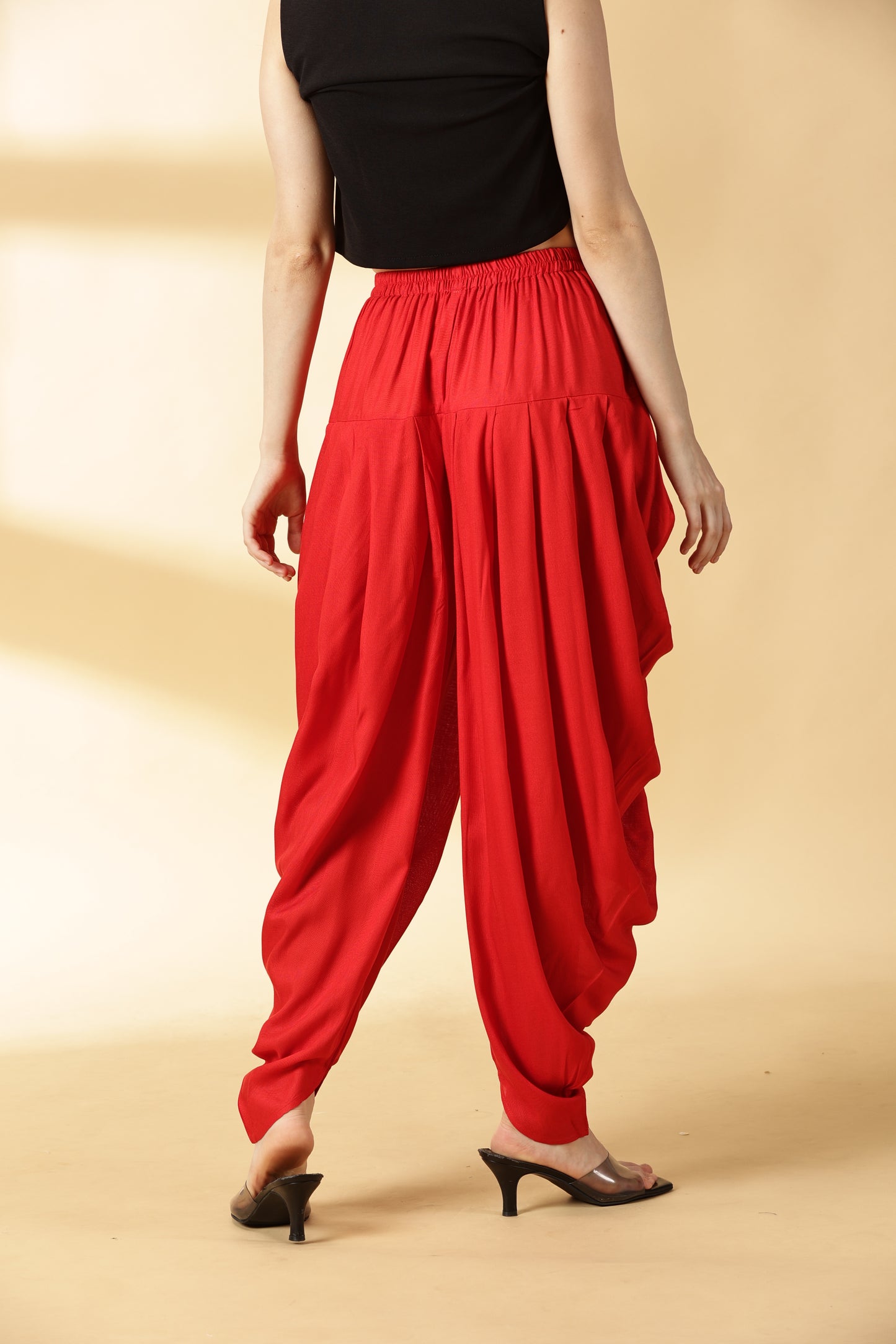 Women Red Reyon Dhoti