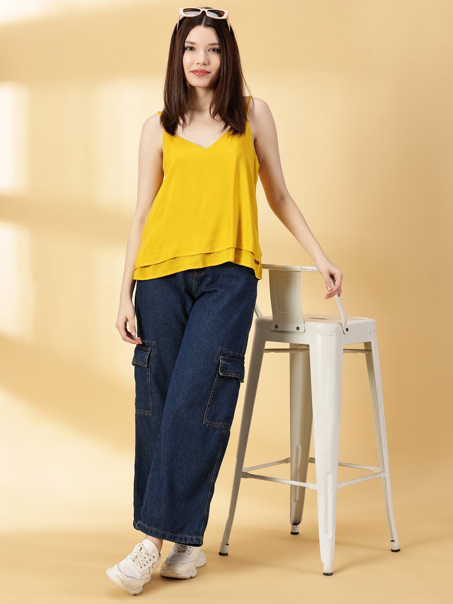 Women Yellow Modal Top